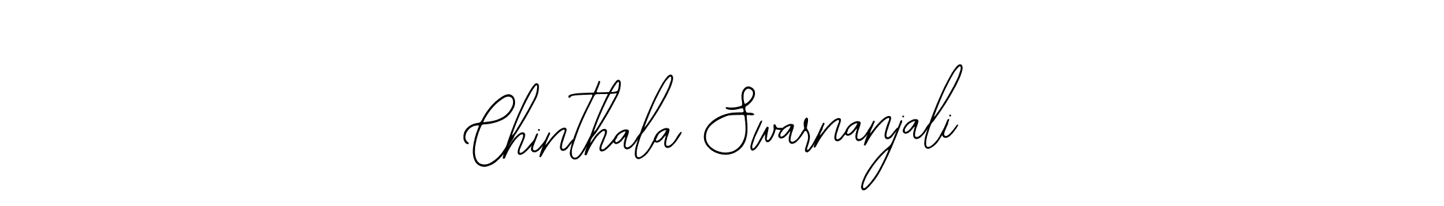 How to make Chinthala Swarnanjali name signature. Use Bearetta-2O07w style for creating short signs online. This is the latest handwritten sign. Chinthala Swarnanjali signature style 12 images and pictures png