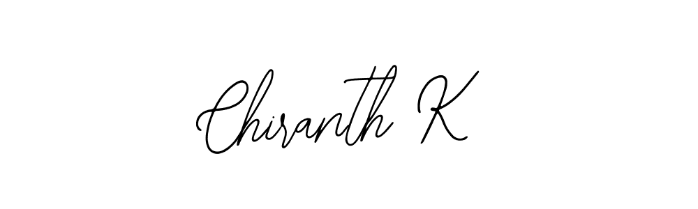 Make a beautiful signature design for name Chiranth K. With this signature (Bearetta-2O07w) style, you can create a handwritten signature for free. Chiranth K signature style 12 images and pictures png