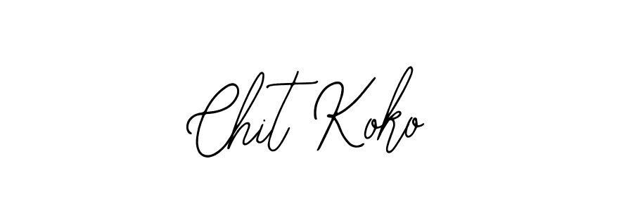 Also we have Chit Koko name is the best signature style. Create professional handwritten signature collection using Bearetta-2O07w autograph style. Chit Koko signature style 12 images and pictures png