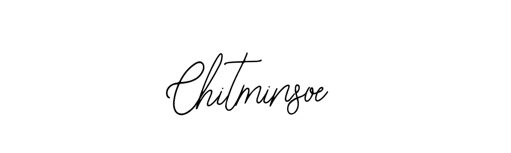 How to make Chitminsoe name signature. Use Bearetta-2O07w style for creating short signs online. This is the latest handwritten sign. Chitminsoe signature style 12 images and pictures png