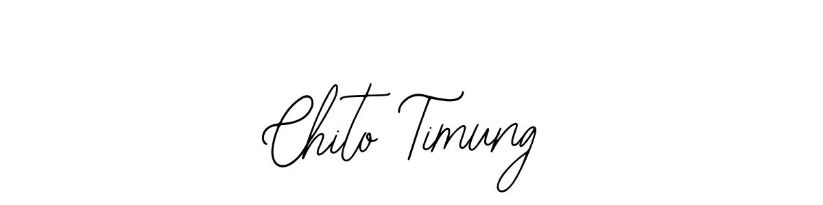 The best way (Bearetta-2O07w) to make a short signature is to pick only two or three words in your name. The name Chito Timung include a total of six letters. For converting this name. Chito Timung signature style 12 images and pictures png