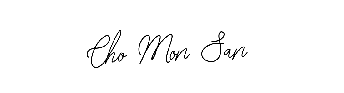 You should practise on your own different ways (Bearetta-2O07w) to write your name (Cho Mon San) in signature. don't let someone else do it for you. Cho Mon San signature style 12 images and pictures png