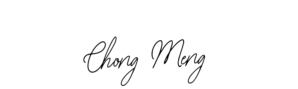 You should practise on your own different ways (Bearetta-2O07w) to write your name (Chong Meng) in signature. don't let someone else do it for you. Chong Meng signature style 12 images and pictures png