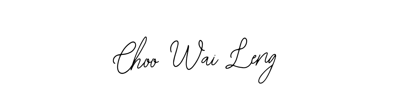 Bearetta-2O07w is a professional signature style that is perfect for those who want to add a touch of class to their signature. It is also a great choice for those who want to make their signature more unique. Get Choo Wai Leng name to fancy signature for free. Choo Wai Leng signature style 12 images and pictures png