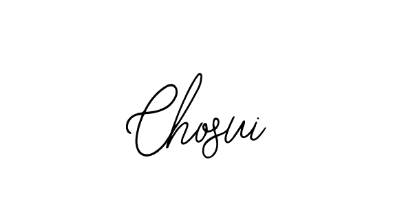 Design your own signature with our free online signature maker. With this signature software, you can create a handwritten (Bearetta-2O07w) signature for name Chosui. Chosui signature style 12 images and pictures png