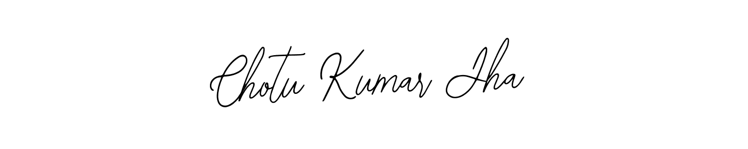 How to make Chotu Kumar Jha name signature. Use Bearetta-2O07w style for creating short signs online. This is the latest handwritten sign. Chotu Kumar Jha signature style 12 images and pictures png