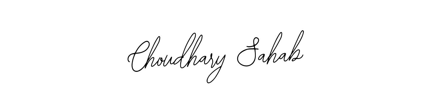 Use a signature maker to create a handwritten signature online. With this signature software, you can design (Bearetta-2O07w) your own signature for name Choudhary Sahab. Choudhary Sahab signature style 12 images and pictures png