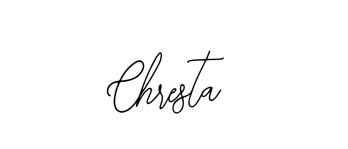 You should practise on your own different ways (Bearetta-2O07w) to write your name (Chresta) in signature. don't let someone else do it for you. Chresta signature style 12 images and pictures png