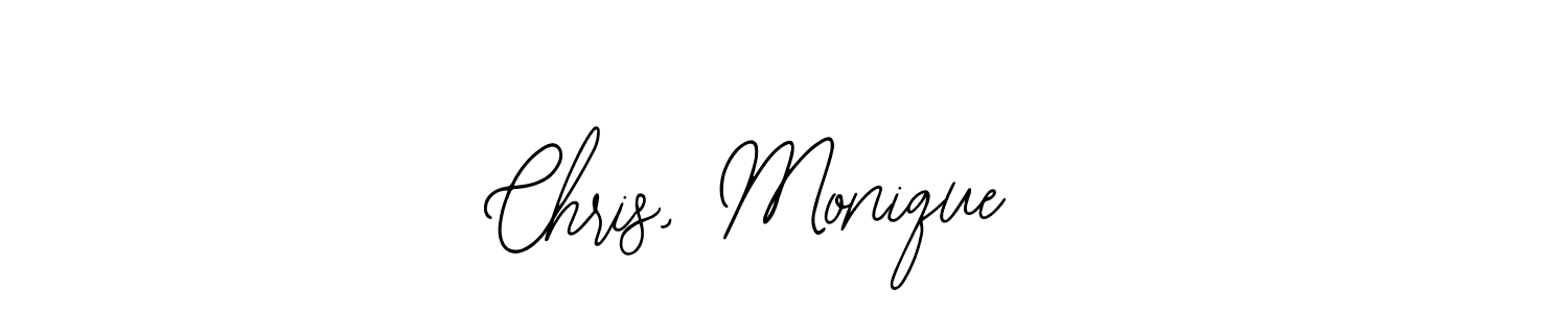 if you are searching for the best signature style for your name Chris, Monique . so please give up your signature search. here we have designed multiple signature styles  using Bearetta-2O07w. Chris, Monique  signature style 12 images and pictures png