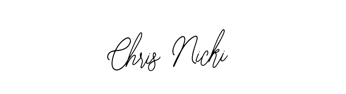 The best way (Bearetta-2O07w) to make a short signature is to pick only two or three words in your name. The name Chris Nicki include a total of six letters. For converting this name. Chris Nicki signature style 12 images and pictures png