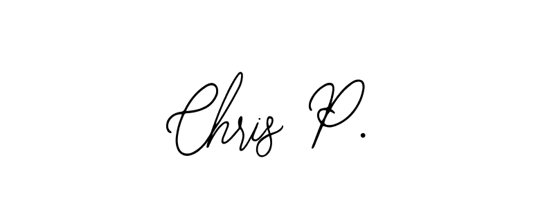 How to make Chris P. name signature. Use Bearetta-2O07w style for creating short signs online. This is the latest handwritten sign. Chris P. signature style 12 images and pictures png