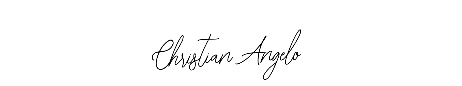 You should practise on your own different ways (Bearetta-2O07w) to write your name (Christian Angelo) in signature. don't let someone else do it for you. Christian Angelo signature style 12 images and pictures png
