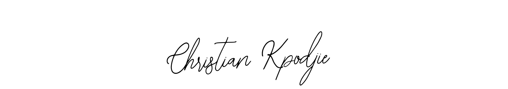 How to make Christian Kpodjie name signature. Use Bearetta-2O07w style for creating short signs online. This is the latest handwritten sign. Christian Kpodjie signature style 12 images and pictures png