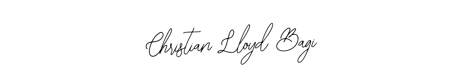 Use a signature maker to create a handwritten signature online. With this signature software, you can design (Bearetta-2O07w) your own signature for name Christian Lloyd Bagi. Christian Lloyd Bagi signature style 12 images and pictures png