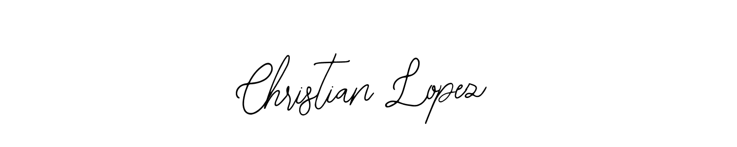 You should practise on your own different ways (Bearetta-2O07w) to write your name (Christian Lopez) in signature. don't let someone else do it for you. Christian Lopez signature style 12 images and pictures png