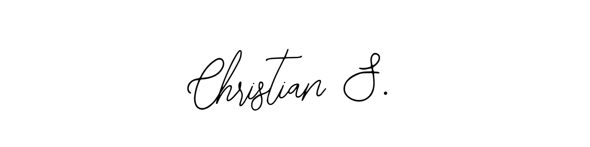 You should practise on your own different ways (Bearetta-2O07w) to write your name (Christian S.) in signature. don't let someone else do it for you. Christian S. signature style 12 images and pictures png