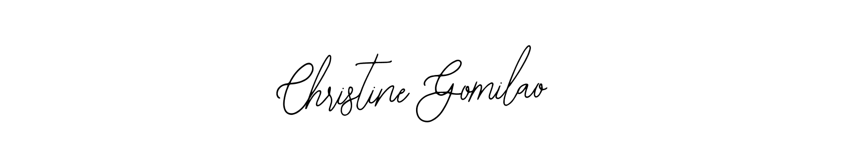 How to make Christine Gomilao name signature. Use Bearetta-2O07w style for creating short signs online. This is the latest handwritten sign. Christine Gomilao signature style 12 images and pictures png