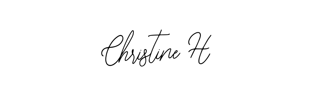 How to make Christine H name signature. Use Bearetta-2O07w style for creating short signs online. This is the latest handwritten sign. Christine H signature style 12 images and pictures png