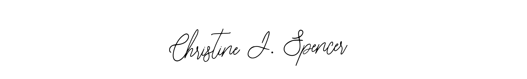 How to make Christine J. Spencer name signature. Use Bearetta-2O07w style for creating short signs online. This is the latest handwritten sign. Christine J. Spencer signature style 12 images and pictures png