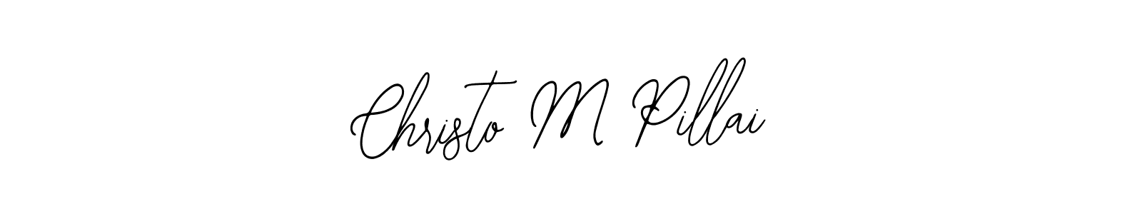 Use a signature maker to create a handwritten signature online. With this signature software, you can design (Bearetta-2O07w) your own signature for name Christo M Pillai. Christo M Pillai signature style 12 images and pictures png