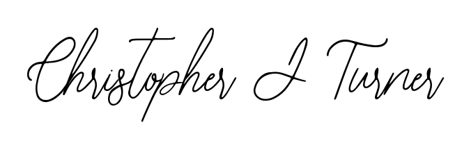 Create your official email sign-off with Christopher J Turner name in Bearetta-2O07w style. Crisp, clean, and perfectly legible across all screens. Christopher J Turner signature style 12 images and pictures png