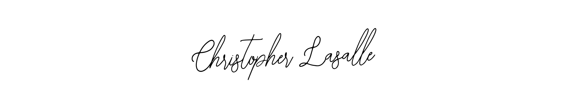 You should practise on your own different ways (Bearetta-2O07w) to write your name (Christopher Lasalle) in signature. don't let someone else do it for you. Christopher Lasalle signature style 12 images and pictures png