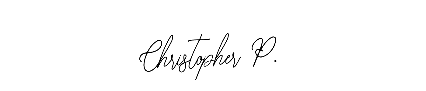 Similarly Bearetta-2O07w is the best handwritten signature design. Signature creator online .You can use it as an online autograph creator for name Christopher P.. Christopher P. signature style 12 images and pictures png