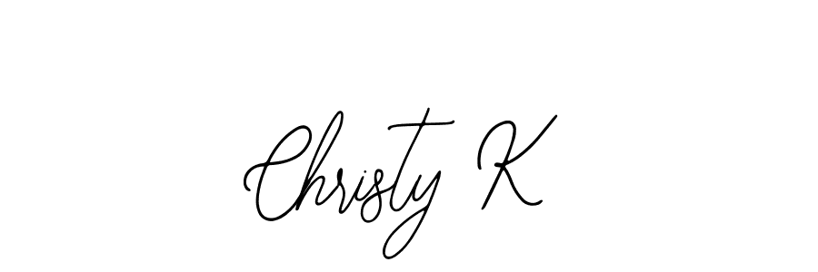 How to make Christy K name signature. Use Bearetta-2O07w style for creating short signs online. This is the latest handwritten sign. Christy K signature style 12 images and pictures png