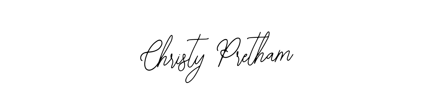 You should practise on your own different ways (Bearetta-2O07w) to write your name (Christy Pretham) in signature. don't let someone else do it for you. Christy Pretham signature style 12 images and pictures png