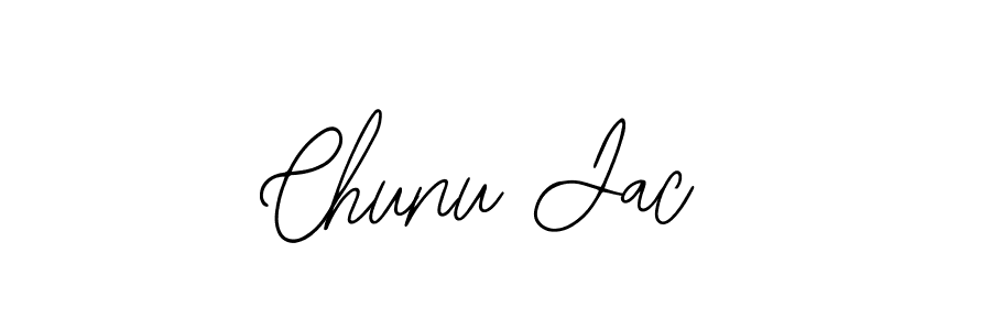 Use a signature maker to create a handwritten signature online. With this signature software, you can design (Bearetta-2O07w) your own signature for name Chunu Jac. Chunu Jac signature style 12 images and pictures png