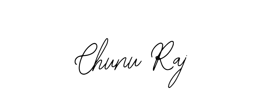 The best way (Bearetta-2O07w) to make a short signature is to pick only two or three words in your name. The name Chunu Raj include a total of six letters. For converting this name. Chunu Raj signature style 12 images and pictures png