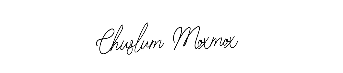 The best way (Bearetta-2O07w) to make a short signature is to pick only two or three words in your name. The name Chuslum Moxmox include a total of six letters. For converting this name. Chuslum Moxmox signature style 12 images and pictures png