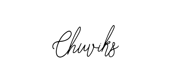 How to make Chuviks name signature. Use Bearetta-2O07w style for creating short signs online. This is the latest handwritten sign. Chuviks signature style 12 images and pictures png