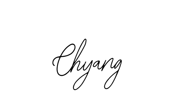 Design your own signature with our free online signature maker. With this signature software, you can create a handwritten (Bearetta-2O07w) signature for name Chyang. Chyang signature style 12 images and pictures png