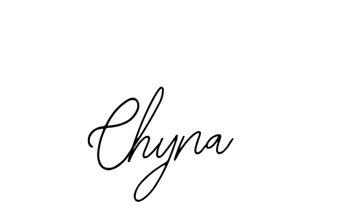 How to make Chyna name signature. Use Bearetta-2O07w style for creating short signs online. This is the latest handwritten sign. Chyna signature style 12 images and pictures png