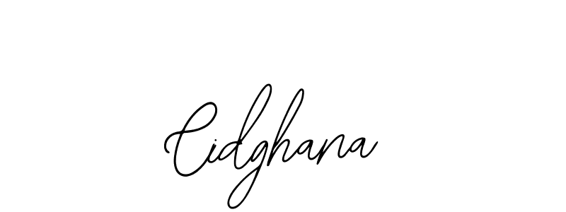 How to make Cidghana signature? Bearetta-2O07w is a professional autograph style. Create handwritten signature for Cidghana name. Cidghana signature style 12 images and pictures png