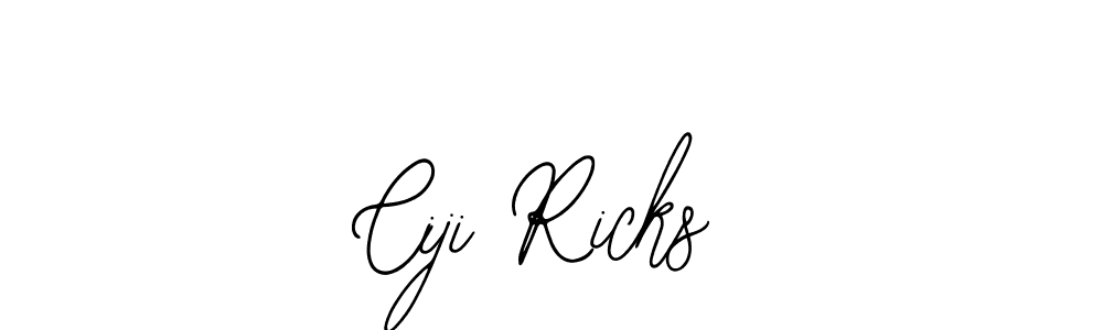 Design your own signature with our free online signature maker. With this signature software, you can create a handwritten (Bearetta-2O07w) signature for name Ciji Ricks. Ciji Ricks signature style 12 images and pictures png