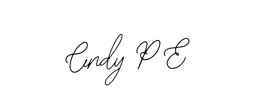 You should practise on your own different ways (Bearetta-2O07w) to write your name (Cindy P E) in signature. don't let someone else do it for you. Cindy P E signature style 12 images and pictures png