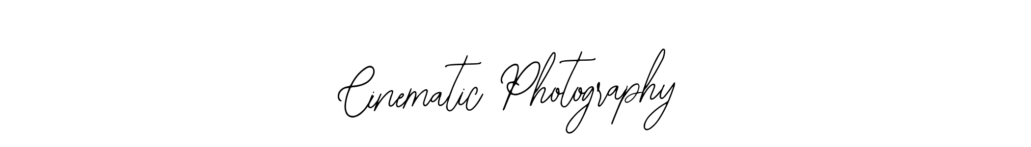 How to make Cinematic Photography name signature. Use Bearetta-2O07w style for creating short signs online. This is the latest handwritten sign. Cinematic Photography signature style 12 images and pictures png