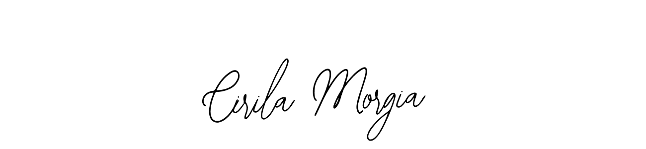 How to make Cirila Morgia name signature. Use Bearetta-2O07w style for creating short signs online. This is the latest handwritten sign. Cirila Morgia signature style 12 images and pictures png