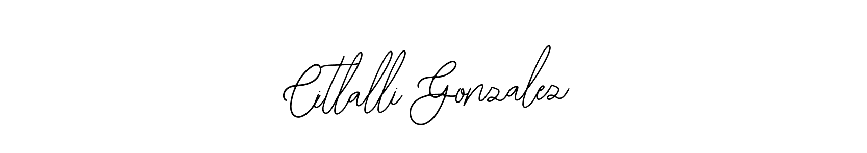 Bearetta-2O07w is a professional signature style that is perfect for those who want to add a touch of class to their signature. It is also a great choice for those who want to make their signature more unique. Get Citlalli Gonzalez name to fancy signature for free. Citlalli Gonzalez signature style 12 images and pictures png