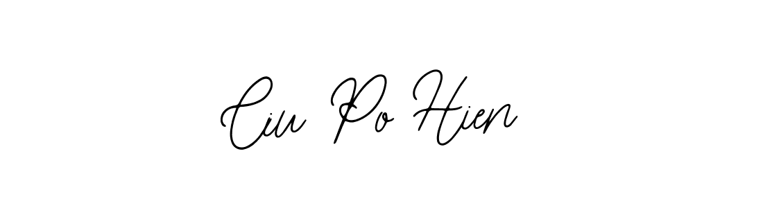 Also You can easily find your signature by using the search form. We will create Ciu Po Hien name handwritten signature images for you free of cost using Bearetta-2O07w sign style. Ciu Po Hien signature style 12 images and pictures png