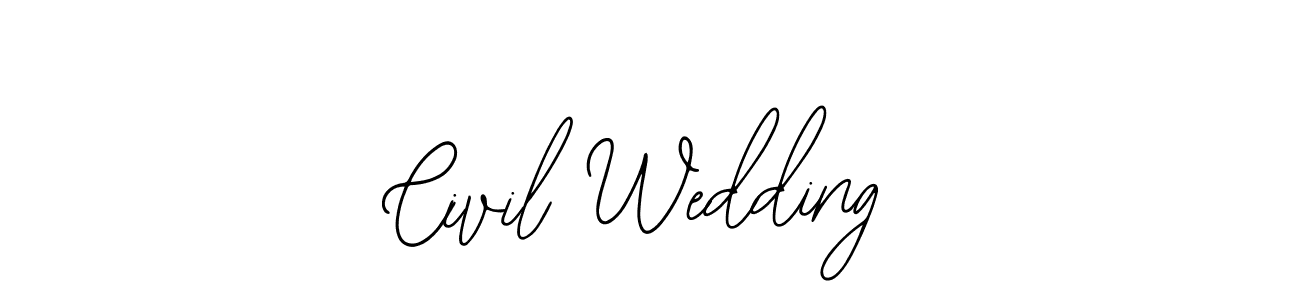 Civil Wedding stylish signature style. Best Handwritten Sign (Bearetta-2O07w) for my name. Handwritten Signature Collection Ideas for my name Civil Wedding. Civil Wedding signature style 12 images and pictures png