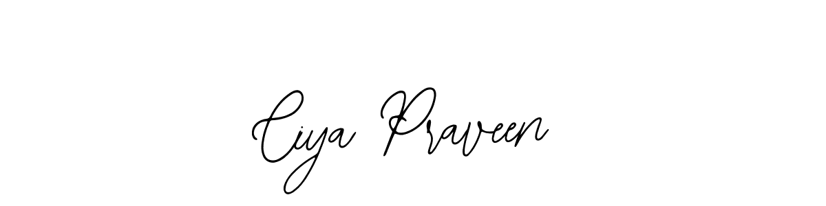 Design your own signature with our free online signature maker. With this signature software, you can create a handwritten (Bearetta-2O07w) signature for name Ciya Praveen. Ciya Praveen signature style 12 images and pictures png