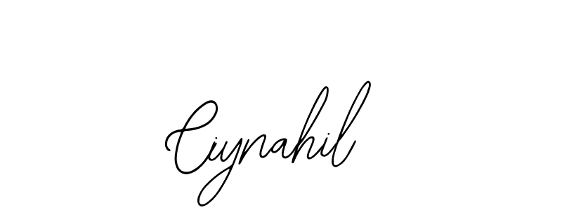 Design your own signature with our free online signature maker. With this signature software, you can create a handwritten (Bearetta-2O07w) signature for name Ciynahil. Ciynahil signature style 12 images and pictures png