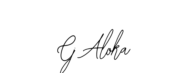You should practise on your own different ways (Bearetta-2O07w) to write your name (Cj Aloka) in signature. don't let someone else do it for you. Cj Aloka signature style 12 images and pictures png
