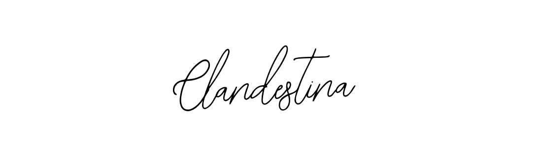 Clandestina stylish signature style. Best Handwritten Sign (Bearetta-2O07w) for my name. Handwritten Signature Collection Ideas for my name Clandestina. Clandestina signature style 12 images and pictures png