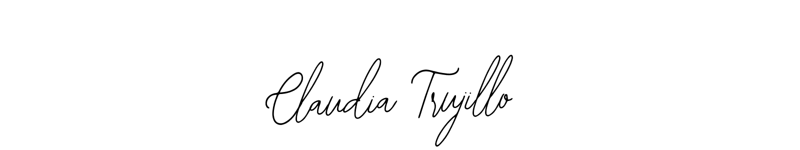 The best way (Bearetta-2O07w) to make a short signature is to pick only two or three words in your name. The name Claudia Trujillo include a total of six letters. For converting this name. Claudia Trujillo signature style 12 images and pictures png