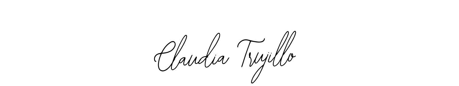 The best way (Bearetta-2O07w) to make a short signature is to pick only two or three words in your name. The name Claudia Trujillo include a total of six letters. For converting this name. Claudia Trujillo signature style 12 images and pictures png