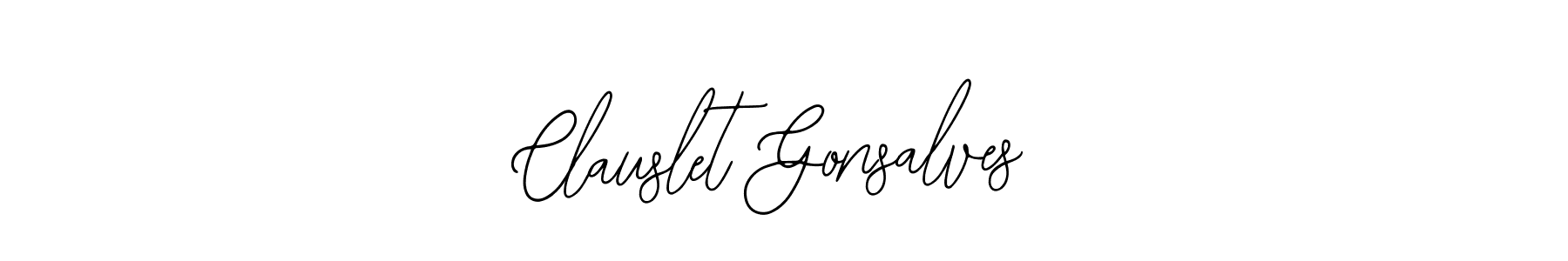 Use a signature maker to create a handwritten signature online. With this signature software, you can design (Bearetta-2O07w) your own signature for name Clauslet Gonsalves. Clauslet Gonsalves signature style 12 images and pictures png